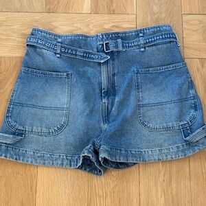 Isabel Marant denim paper bag shorts 40